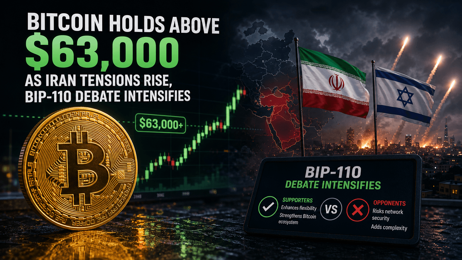 bitcoin-holds-above-63000-as-iran-tensions-rise-bip-110-debate-intensifies
